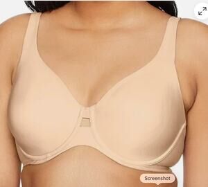 Wacoal First Instinct Seamless Underwire Bra Nude Beige 38DD Full Figure 855280